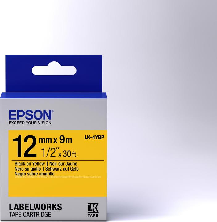 Actual product image Epson Label Cassette Lk-4ybp (1.20 cm, Yellow)