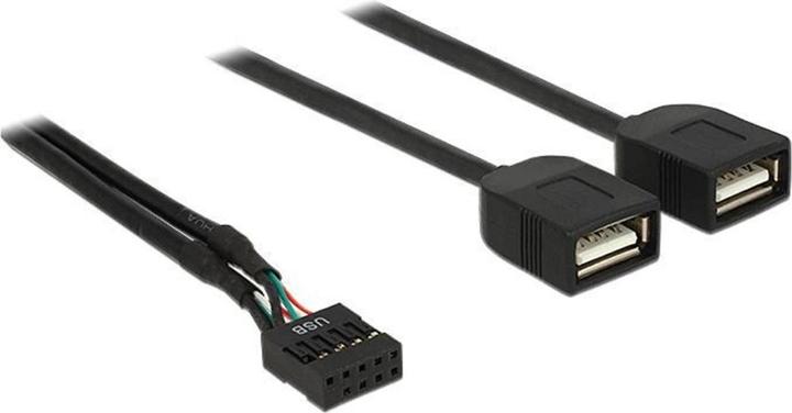 Immagine prodotto Delock Cavo USB 2.0 Type-A 2 x femmina a pin header 40 cm (0.40 m, USB 2.0)