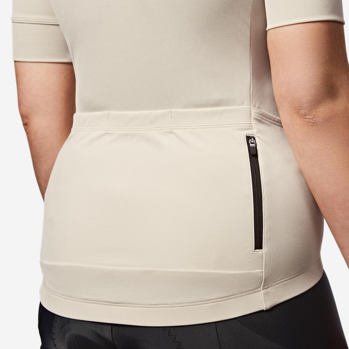 Actual product image Van rysel Women's Regular Short-Sleeved Summer Road Cycling Jersey - Beige (S)