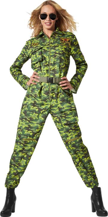 Produktbild tectake Damenkostüm Jet Fighter Pilot Camouflage (S)