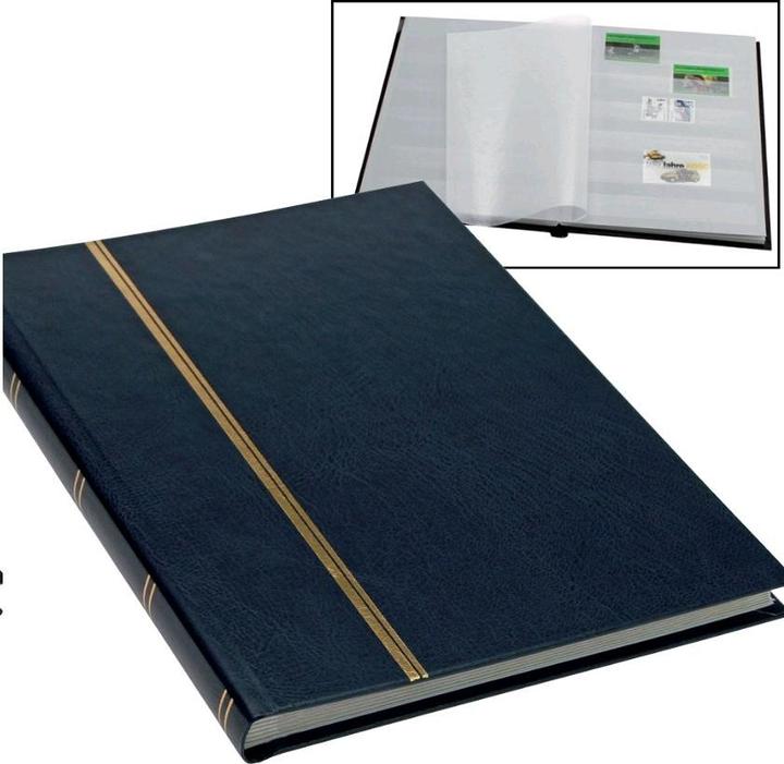 Actual product image Safe blue stockbook A5 with 16 white pages