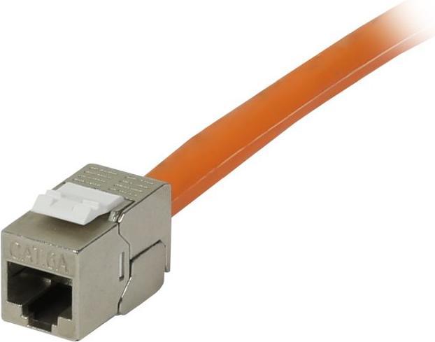 Image du produit Synergy 21 Keystone,Module TP femelle(RJ45) CAT6A 500MHz Short avec serre-câble (Module Keystone)