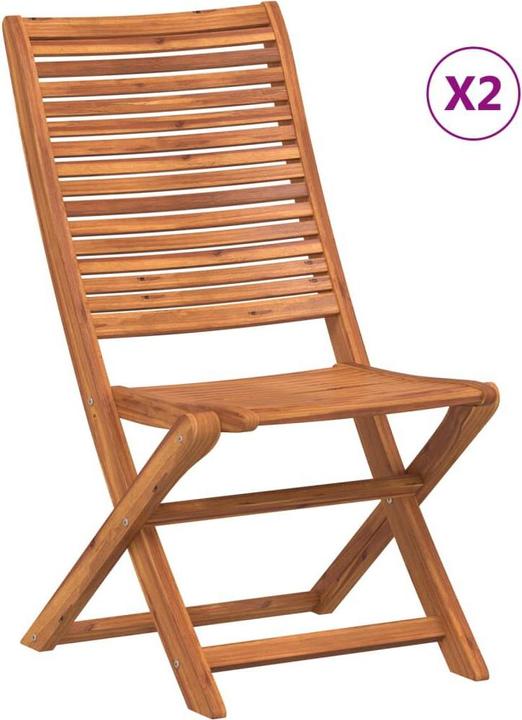 VidaXL Gartenstühle 2 Stk. Klappbar Akazie