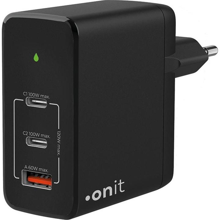 Produktbild Onit USB-Wandladegerät Trial QC5.0 120 W GaN Schwarz (120 W)