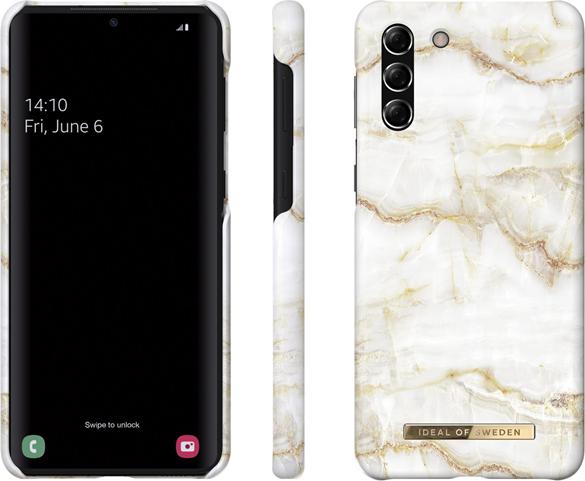 Actual product image iDeal Of Sweden Designer cover Golden Pearl Marble (Samsung Galaxy S21+)
