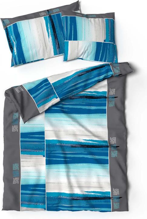 Image du produit Lotus Bettwaren Parure de lit Bambus Cap Azur turquoise (Housse de couette, 240 x 240 cm)