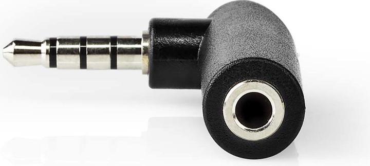 Produktbild Nedis AGB22980BK Stereo-Audio-Adapter mit 3,5-mm-Stecker, 3,5-mm-Stecker, 90-Grad-Winkel, 4-polig, S