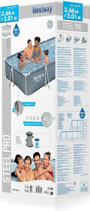 Immagine prodotto Bestway Set piscina Steel Pro 366x201x66cm (3000 x 2010 x 660 mm)