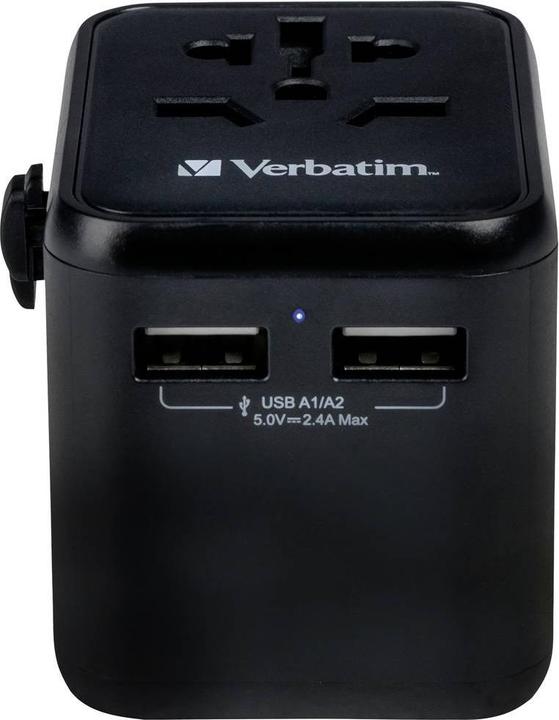 Immagine prodotto Verbatim Adattatore da viaggio universale con 2 porte USB-A