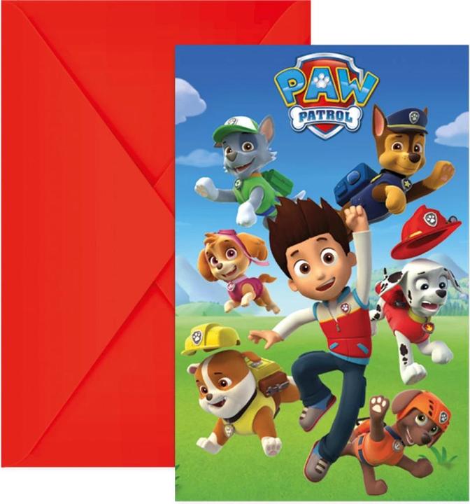 Immagine prodotto Paw Patrol Inviti ai personaggi (confezione da 6) (6 pz.)