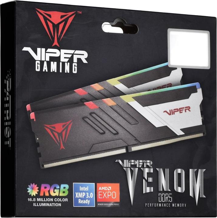Actual product image Patriot Viper Venom RGB (2 x 16GB, 7000 MHz, DDR5 RAM, U-DIMM)