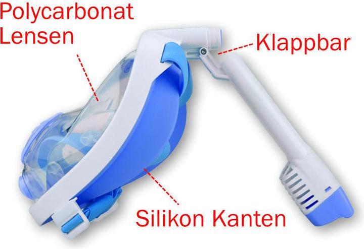 Produktbild Hermex Schnorchelmaske Vollgesichtsmaske Tauchmaske Schwimmbrille