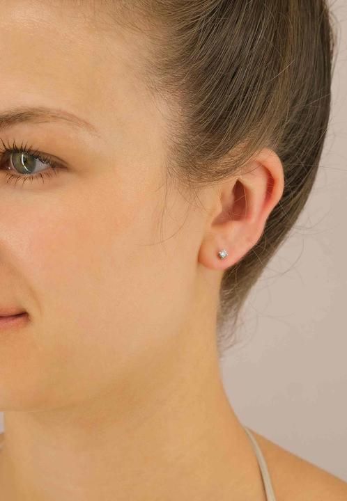 Image du produit Muau Boucles d'oreilles monture 4 poignées (Or blanc)