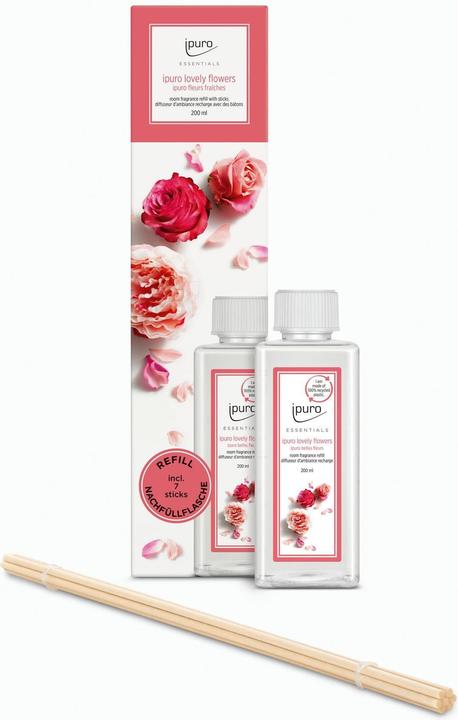 Immagine prodotto Ipuro Ricarica di bastoncini di profumo Fiori incantevoli con bastoncini 200 ml (200 ml)