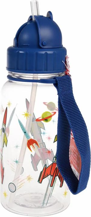 Actual product image Rex London Children's Water Bottle with straw 500 ML - Space Age clear (0.50 l)
