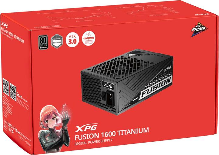 Actual product image Adata XPG FUSION/1600W/ATX 3.0/80PLUS Titanium/Modular/Retail (1600 W)