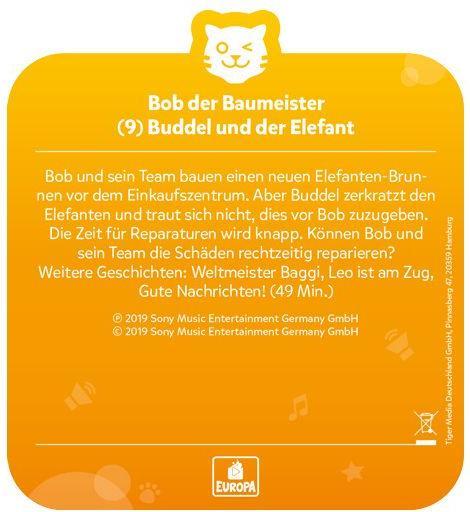 Produktbild Tigermedia Tigercard Bob der Baumeister Buddel der Elefant (Deutsch)