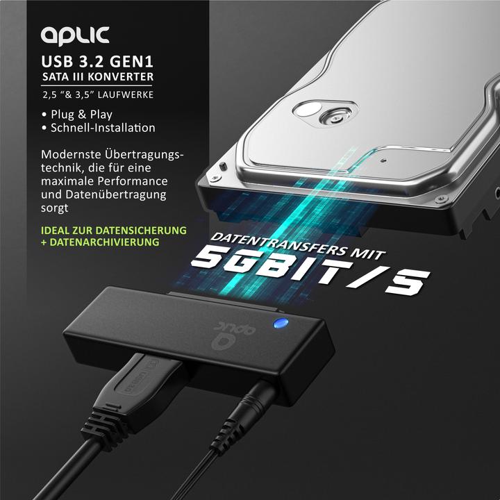 Produktbild Aplic USB 3.0 zu SATA III Konverter