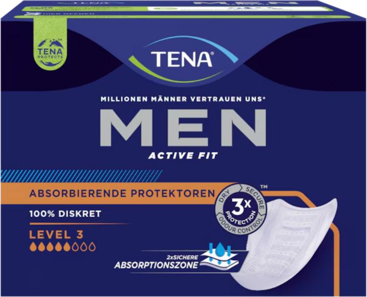 Actual product image Tena MEN pads for bladder incontinence level 3 (16 x, Regular)