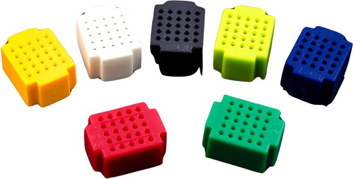 Actual product image Purecrea Set Mini Breadboard 25 Pins 7 pieces