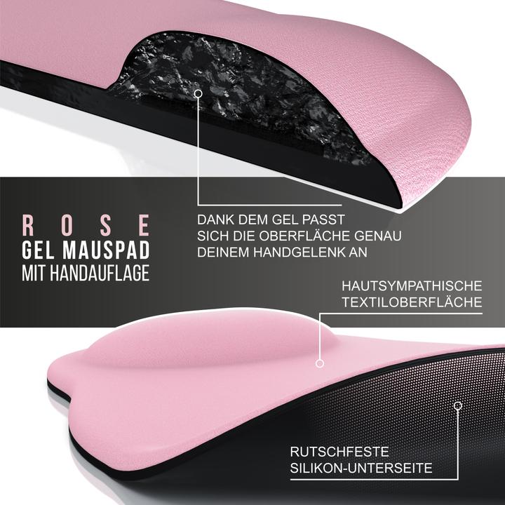 Actual product image CSL Mouse Pad, Ergonomic Foam Office Mouse Pad, Wrist Relief, Pink