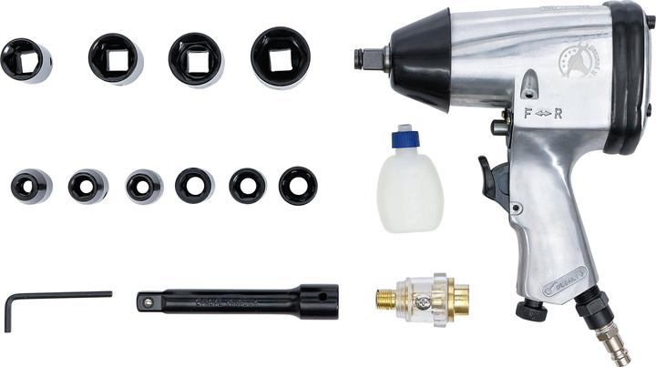 Immagine prodotto BGS Avvitatore a impulsi ad aria compressa con set di utensili 12,5 mm (1/2") 312 Nm 16 pezzi. (Aria compressa)
