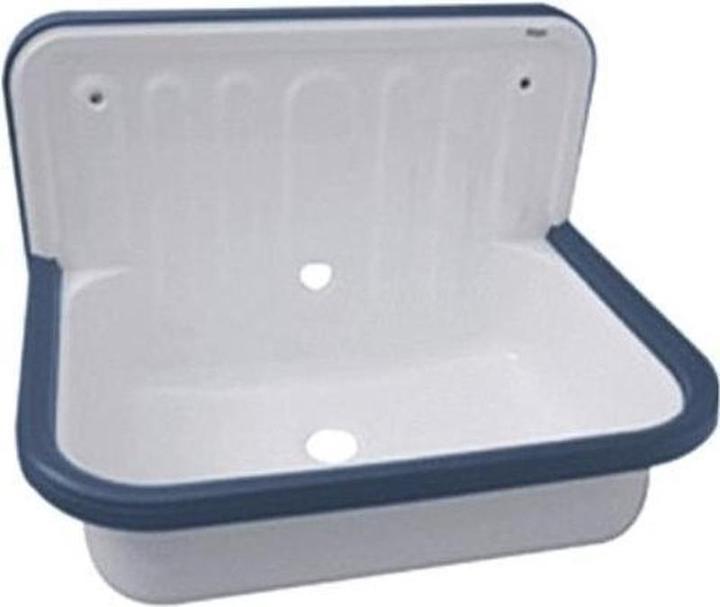 Actual product image Alape uitstortgootsteen met zwarte rand 51X36 wit stahlform510u 1200000000 (1200 mm, 510 mm)