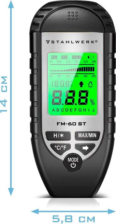 Image du produit Stahlwerk Humidimètre FM-60 ST Bois Matériaux de construction Humidimètre