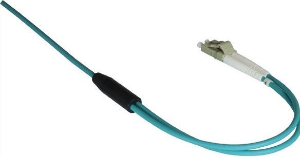 Actual product image Dinic Fibre optic armoured cable OM3, 50µ, LC/LC multimode, 100m LC St./St., duplex, LSZH, rodent