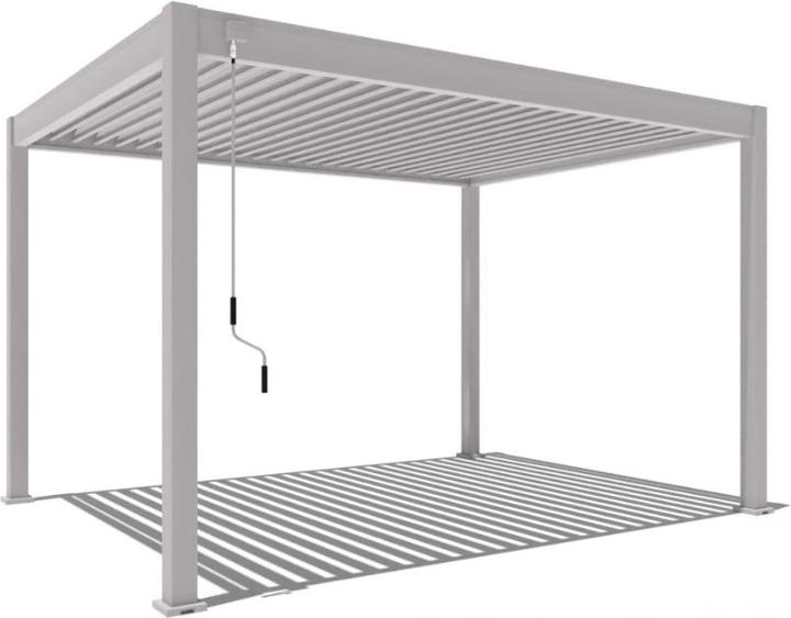 Weide Pergola Classic 3x4m mit Lamellendach Sand (400 cm, 300 cm)