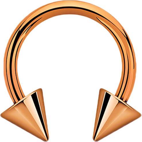 Produktbild Star Piercing Circular Barbell rosegold mit zwei Cones (ohne Messing, Chirurgenstahl 316L)