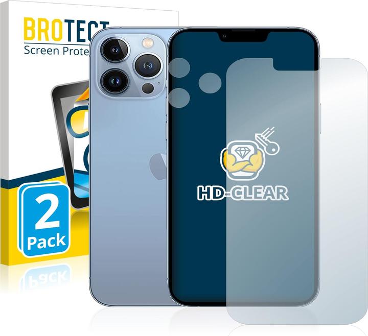 Actual product image BROTECT Screen Protector Clear (2 Piece, Apple iPhone 13 Pro Max)