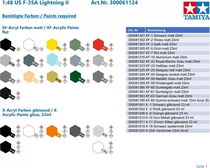Image du produit Tamiya 1/48 F-35A Lightning II