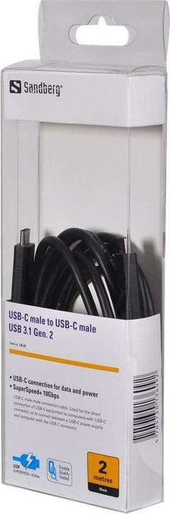 Produktbild Sandberg USB-C auf USB-C (2 m, USB 3.1)