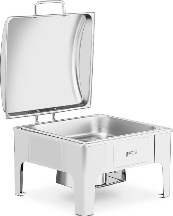 Produktbild Royal Catering Chafing Dish Warmhaltebehälter Rechaud GN 2/3 5,3 L 1 Brennstoffzelle halbrund