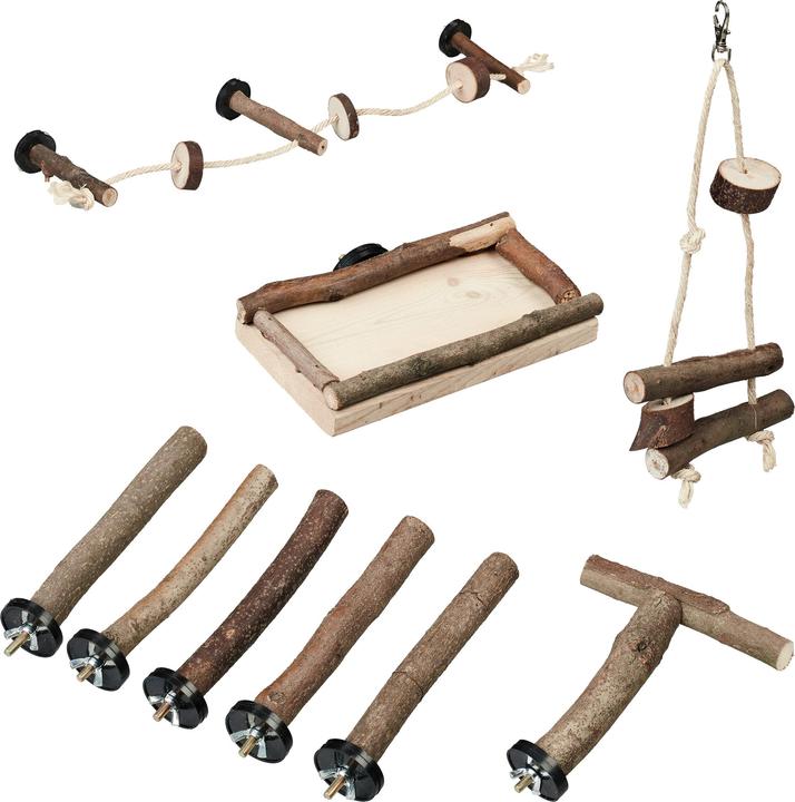 Image du produit Relaxdays Set de 9 jouets pour oiseaux
