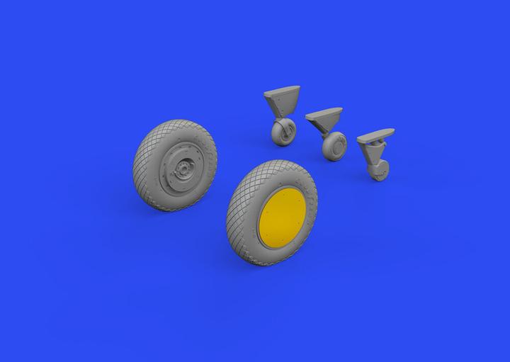 Actual product image Eduard F4F-4 wheels late for