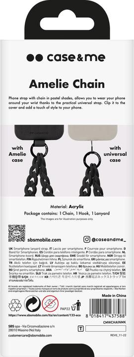 Actual product image SBS case&me Amelie Wrist chain black