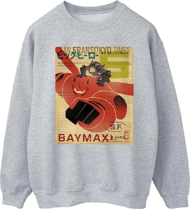 Produktbild Disney Big Hero 6 Baymax Flying Baymax Newspaper Sweatshirt (XL)