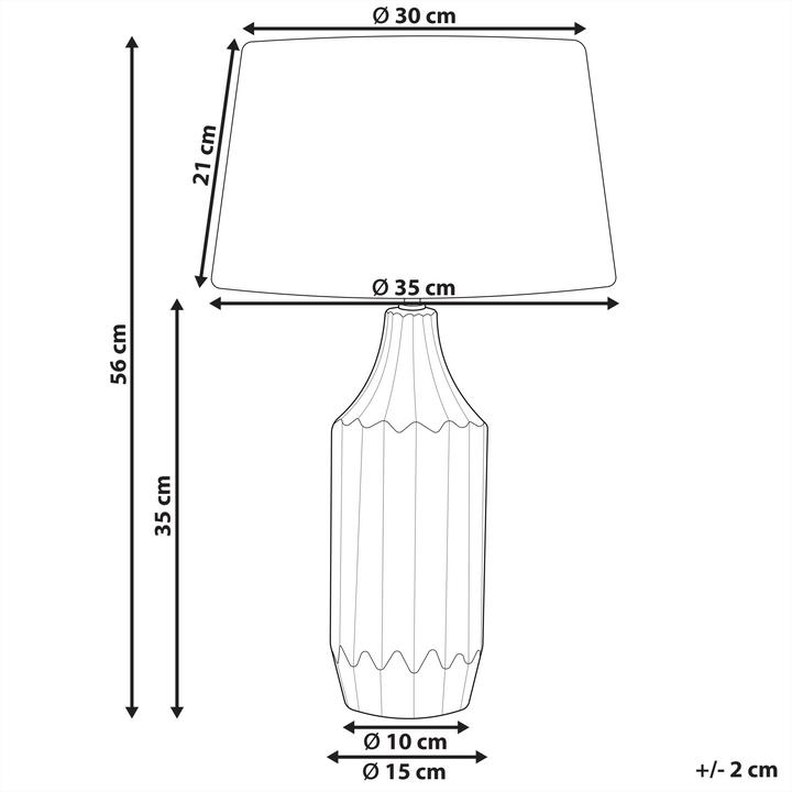 Produktbild Beliani Tischlampe blau 56 cm Trommelform ABAVA