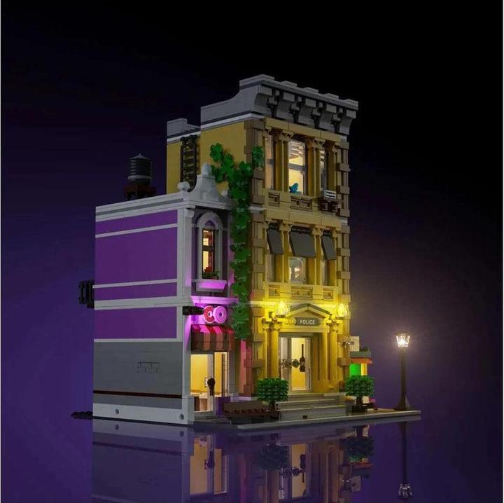 Actual product image Light my bricks LMB 2.0 LEGO® 10278# Police Station Light Kit
