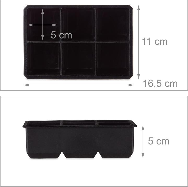 Actual product image Relaxdays 2x silicone ice cube mould