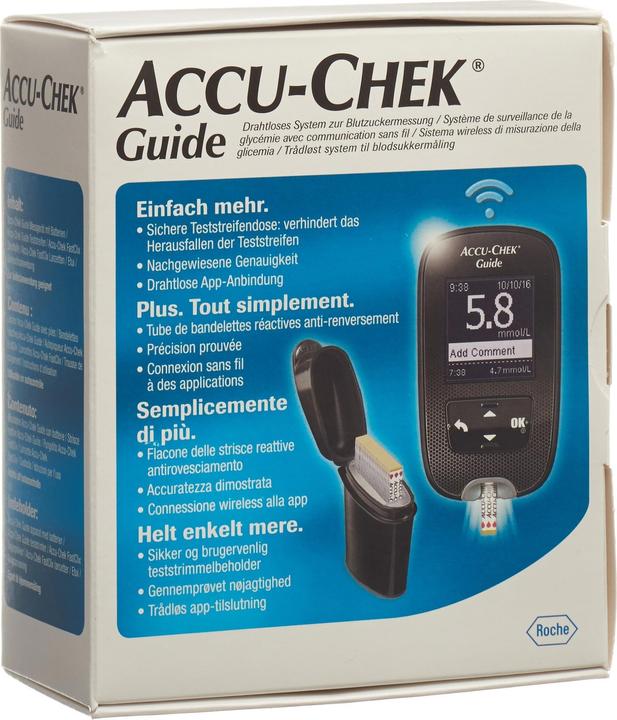 Produktbild Accu-Chek Guide Set mmol/l inkl. 10 Tests (Blutzuckermessgerät)