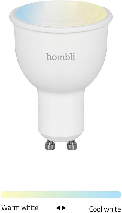 Actual product image Hombli Smart Spot (4.5W) CCT Duo Pack (GU10, 4.50 W, 350 lm, 2 x, F)