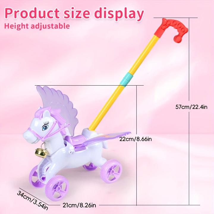 Immagine prodotto Activity Board Giocattolo per carrozzina, cavallo con ali mobili, pegaso da spingere, giocattolo mobile