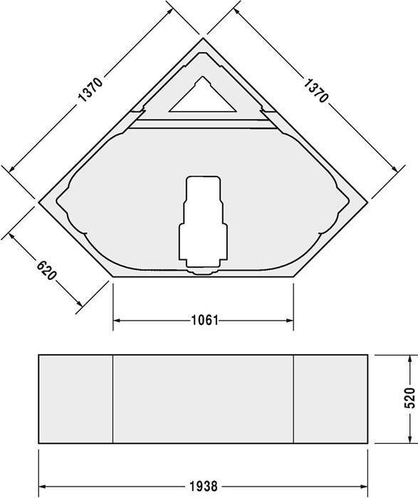 Produktbild Duravit Wannenträger D-CODE für 700137, 1400x1400mm (140 cm, 137 cm)