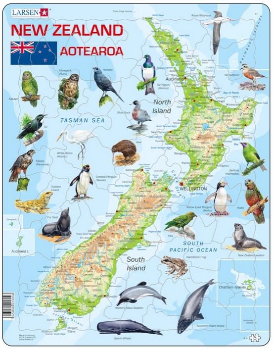 Larsen Puzzle - Neuseeland (71 Teile)