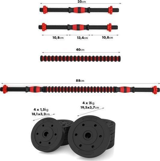 Actual product image HMS SGP15 (4 x 1.5 kg, 4 x 2 kg)