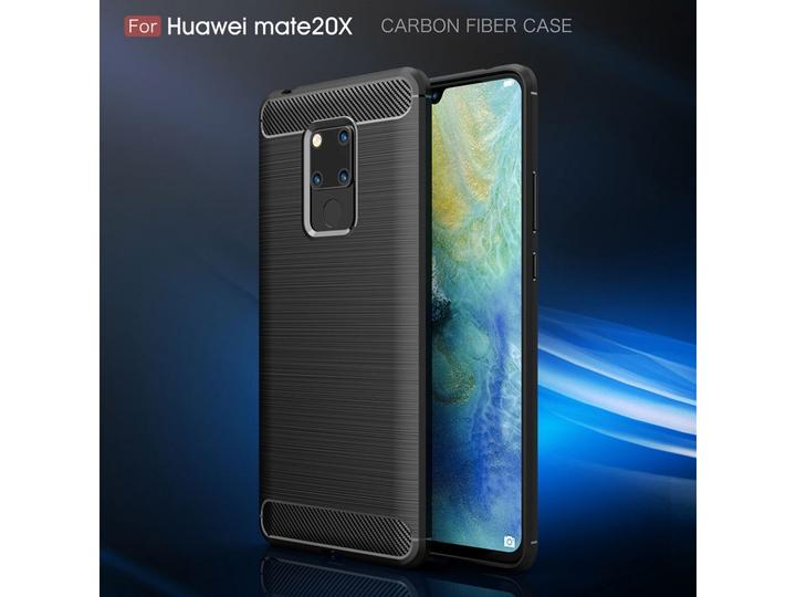Produktbild Screenguard Huawei Mate 20 X Hülle Carbon Brushed Soft TPU (Huawei Mate 20 X)