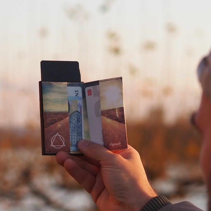 Actual product image Paprcuts RFID Alu Kartenetui Wanderlust